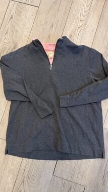 Bechamel Women’s Long Sleeve Fleece Pullover Size L 1/4 Zip Grey